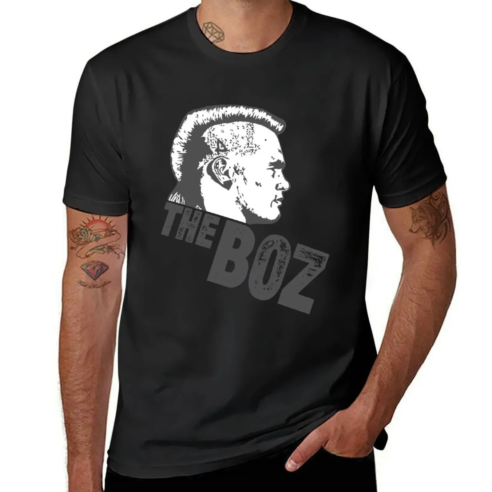 Brian Bosworth, The BOZ T-Shirt boys whites korean fashion Men's clothing