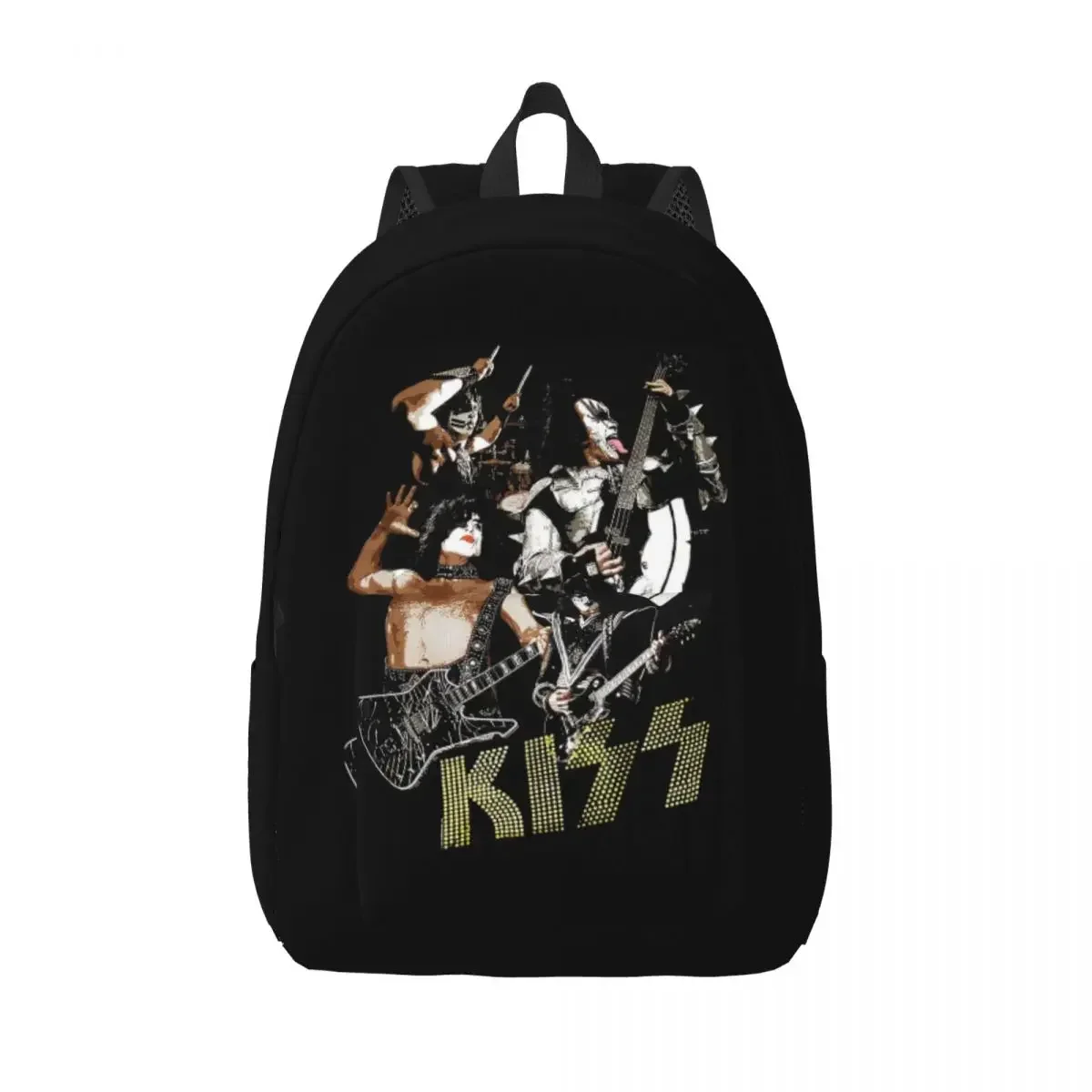 Kiss Rock Band Retor Backpack Elementary High College School Student Bookbag Teens Daypack Gift