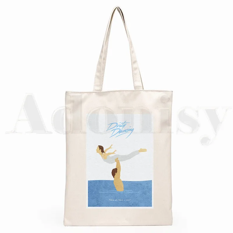 Dirty Dancing Hip Hop Canvas Tote Woman Harajuku Casual ToteBag Shopping Handbag for Girls