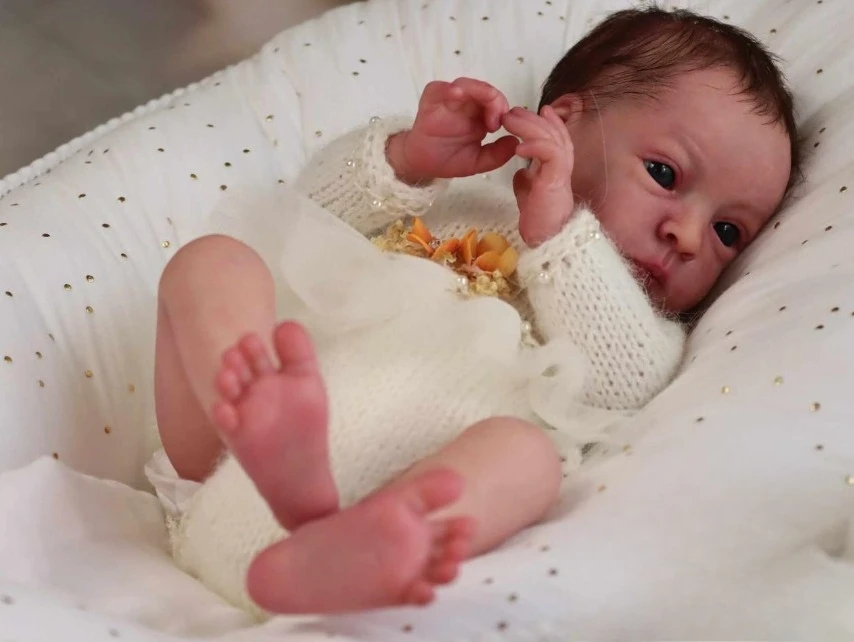 Npk 16'' feito à mão cor fresca de alta qualidade inacabado peças diy reborn maitte com corpo de pano