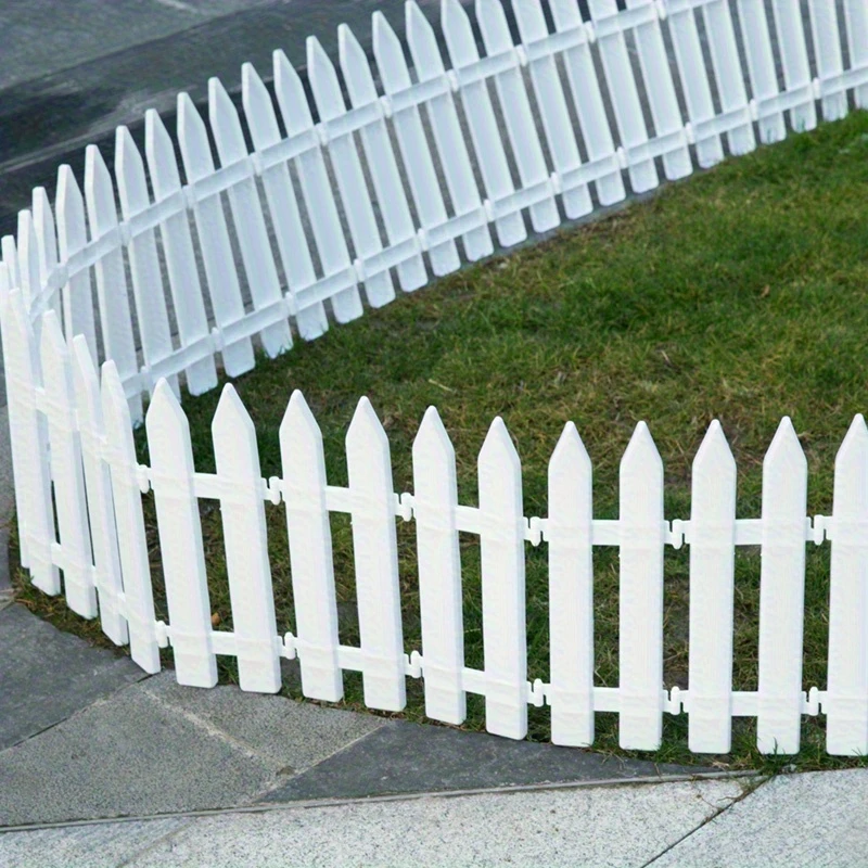 10pcs Plastic Fence Border Picket Courtyard Indoor Garden Flower Vegetable Fence Border Picket Small Fence Border Picket
