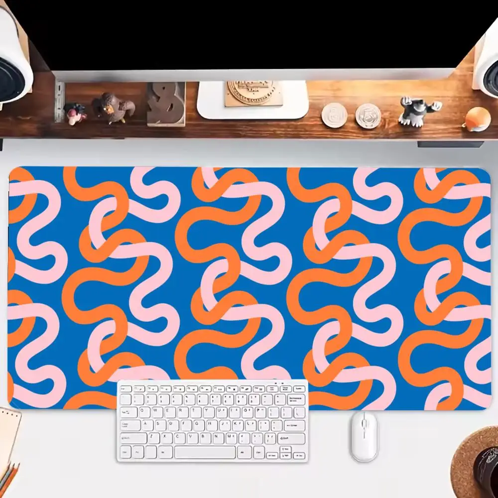Fluid Liquid‑Swirl Abstract Wave Pattern Natural Rubber Non‑Slip Table Mat For Laptop Office Desktop Bedroom Study Gaming