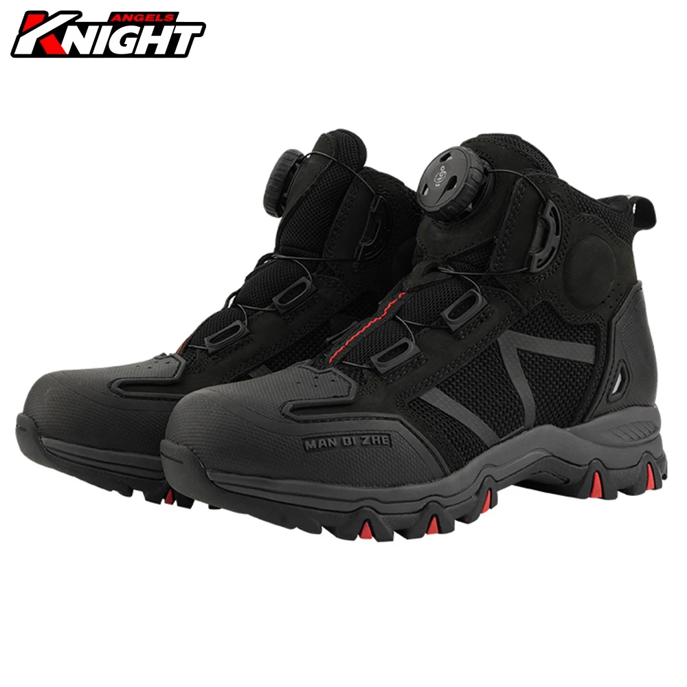 

Motorcycle Riding Boots Summer Ventilation And Breathable Motorcycle Ankle Boots Men And Women All-season Durable Riding Shoes