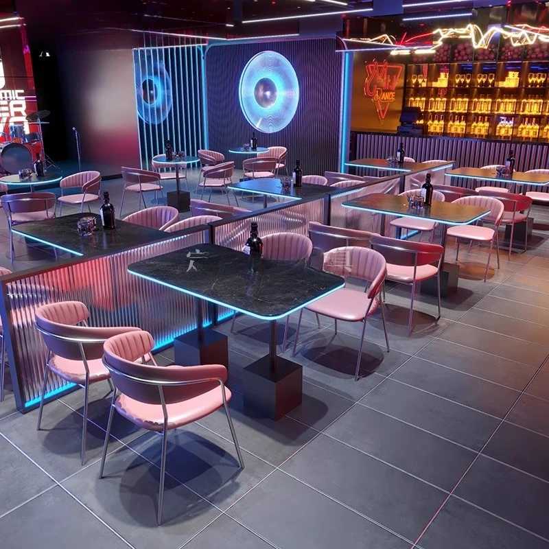 

Индивидуальный коммерческий барный диван, прозрачный барный стол и стулья, свободный стол, комбинация музыкального бистро, светящийся стол, высокий барный стул