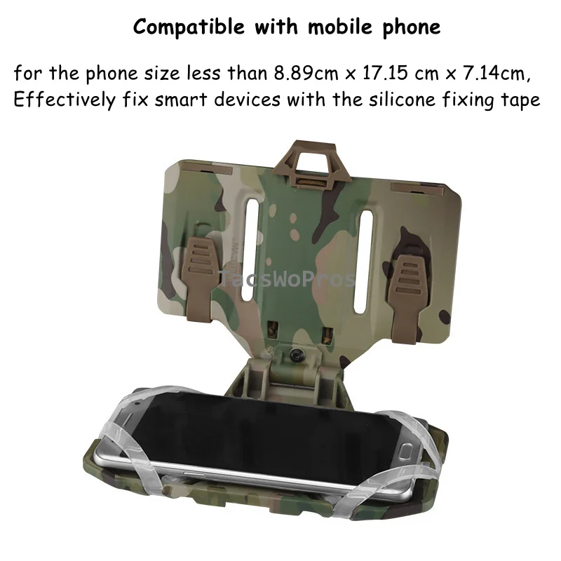 Tactical Folding Mobile Phone Navigation Panel Set with Compass and GPS Dummy Model Molle Hunting Airosft Vest Management Panel