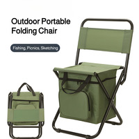 Portable outdoor folding chair can be stored leisure chair outdoor camping fishing chair