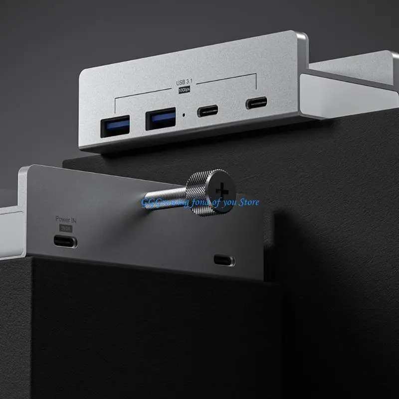 

H9EB 4 Ports Aluminum External Dock Station USB 3.1 Type C Clip HUB 10Gbps Data