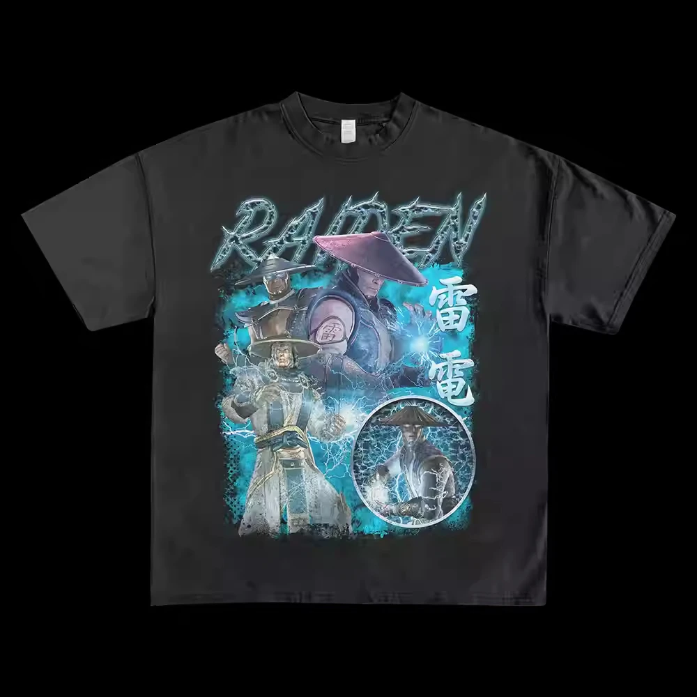 

Футболки Homage с тяжелым вырезом и круглым вырезом с заниженными плечами и винтажными американскими фигурками от игр Mortal Kombat