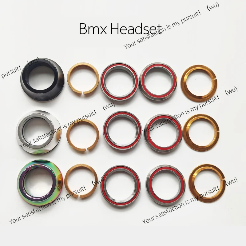 

BIKE Headset Alloy Material 28.6*41.8*9.5MM bearings black oil slick silver