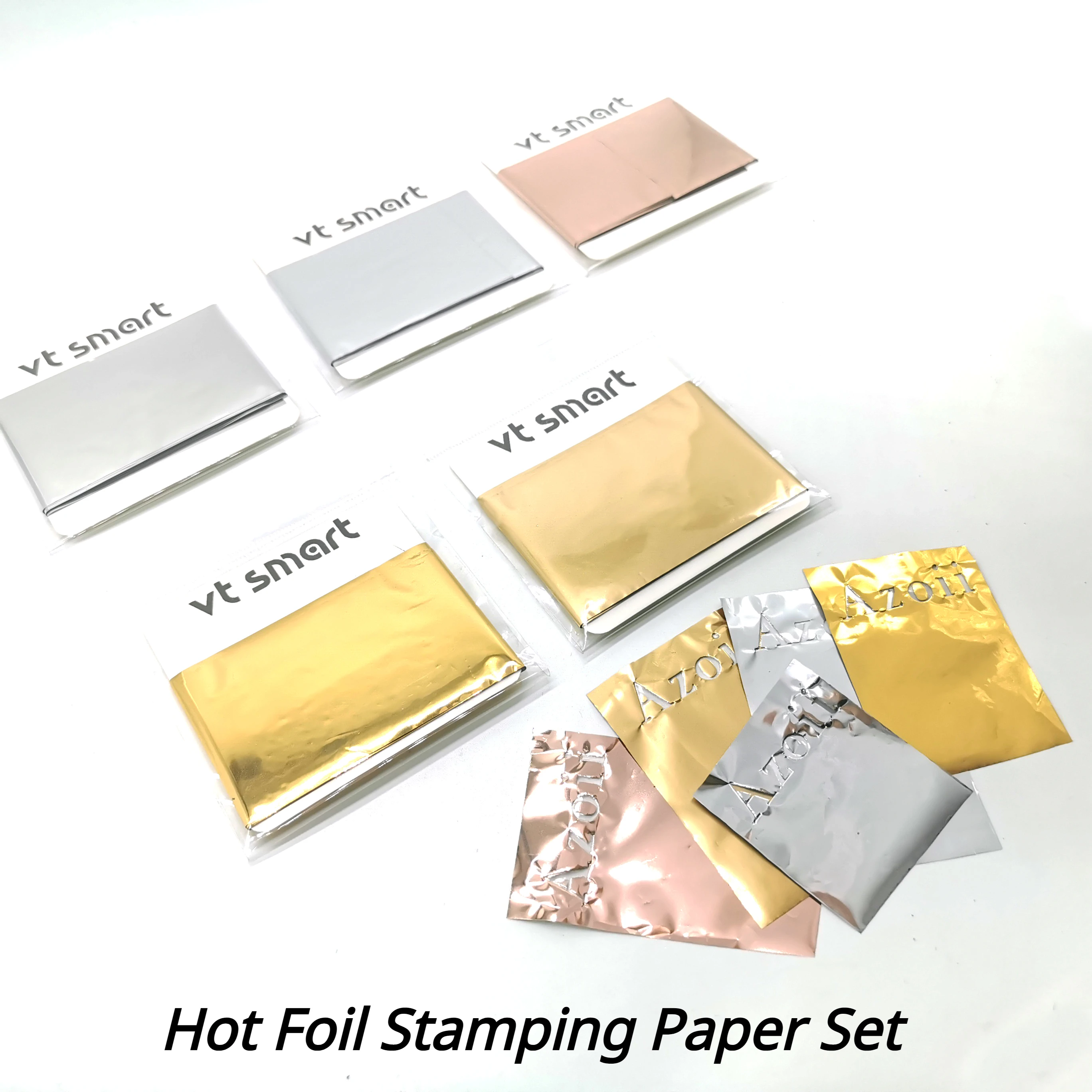 5bags/set Hot Foil Stamping Paper Leather PU Paper Logo Hot Foil Embosing Bronzing Printing Gold Heat Transfer Craft Gilding