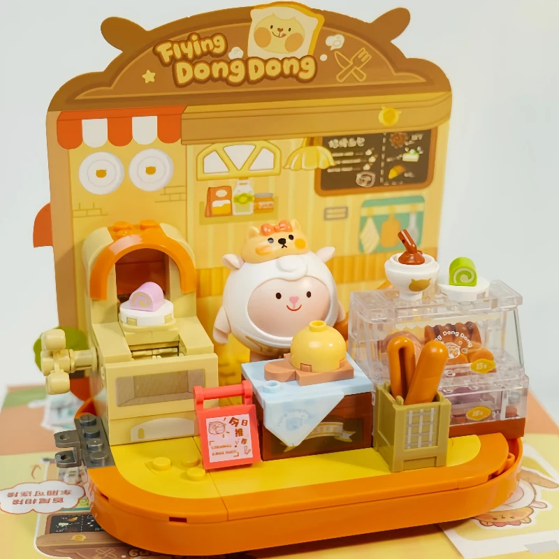 

Eggy Party Flying DongDong‌ Assembly Building Blocks Small Train Sceneand Bakery Candy Box Desktop Ornament Christmas Gift