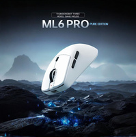 Thunderobot New Ml6pro Pure Edition Paw3311 Esports Sensor Three Mode Connection Lightweight Wireless Gaming Office Mouses Gifts