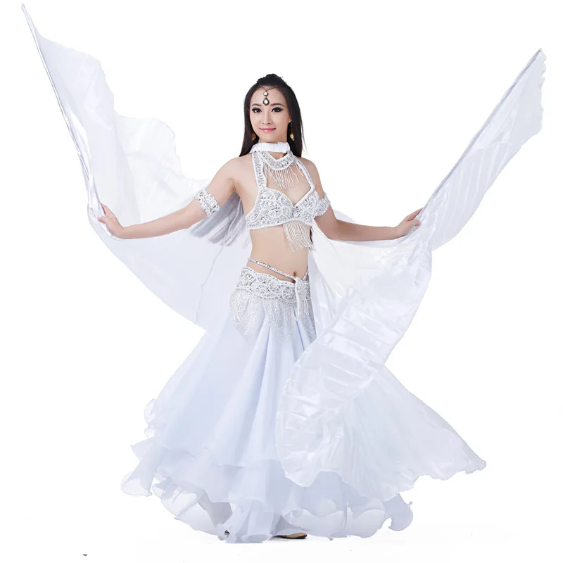 Belly dance silk wings, monochrome wings, transparent belly dance colored wings belly dance stage props, wings do not split