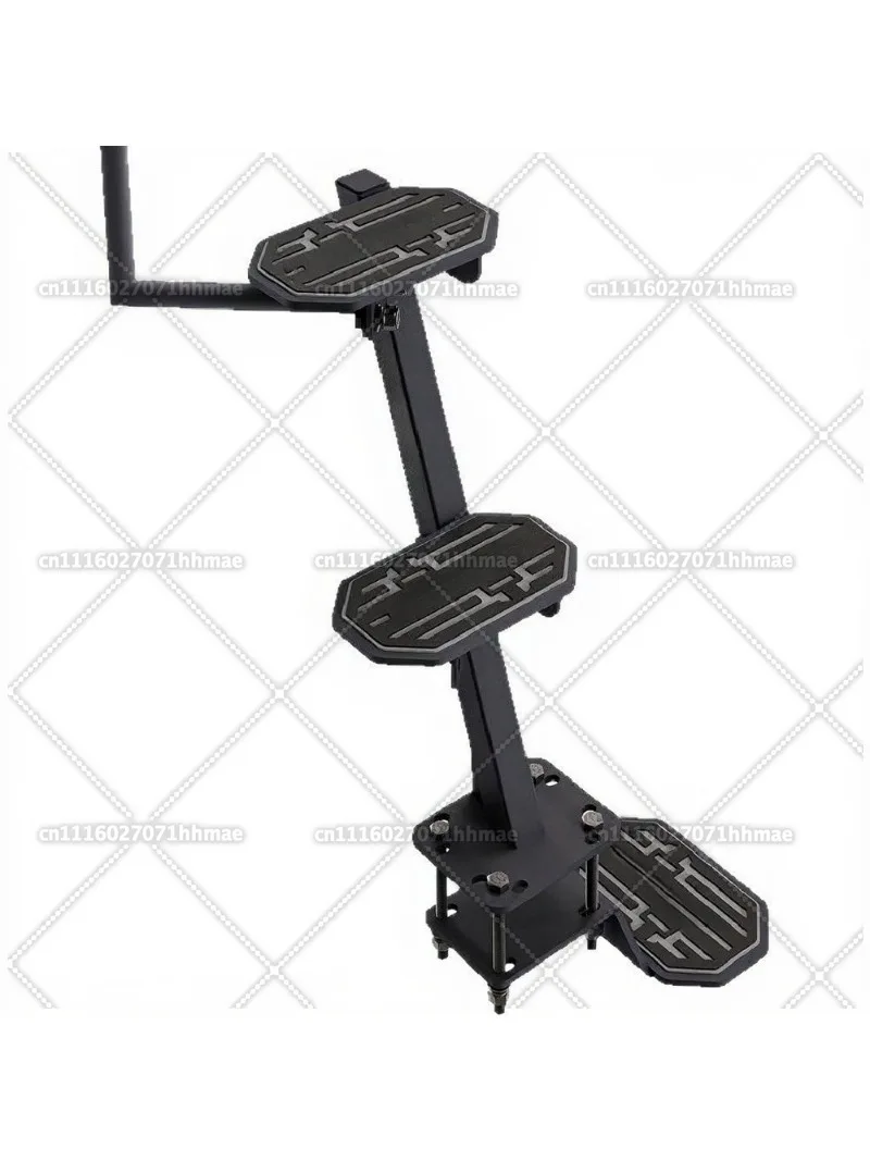 Heavy duty marine trailer steps with handrails anti-skid mat marine trailer tongue pedal trailer boarding device