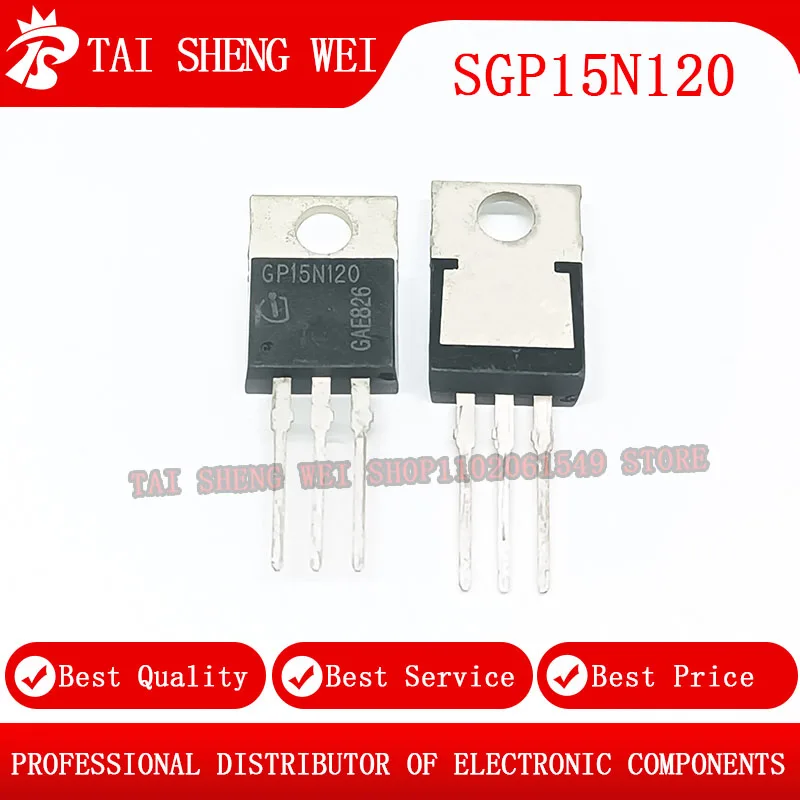 

5PCS Brand New SGP15N120 TO-220 Package GP15N120 15N120 30A 1200V MOSFET