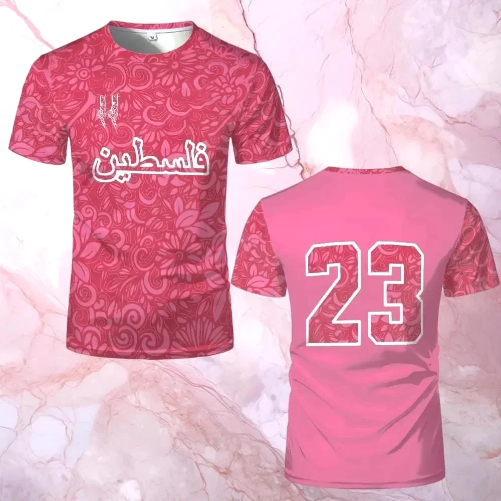 

Летняя мужская футбольная футболка Палестины с 3D принтом флага, повседневные летние футболки, свободная уличная одежда, профессиональные мотоциклетные футболки Палестины