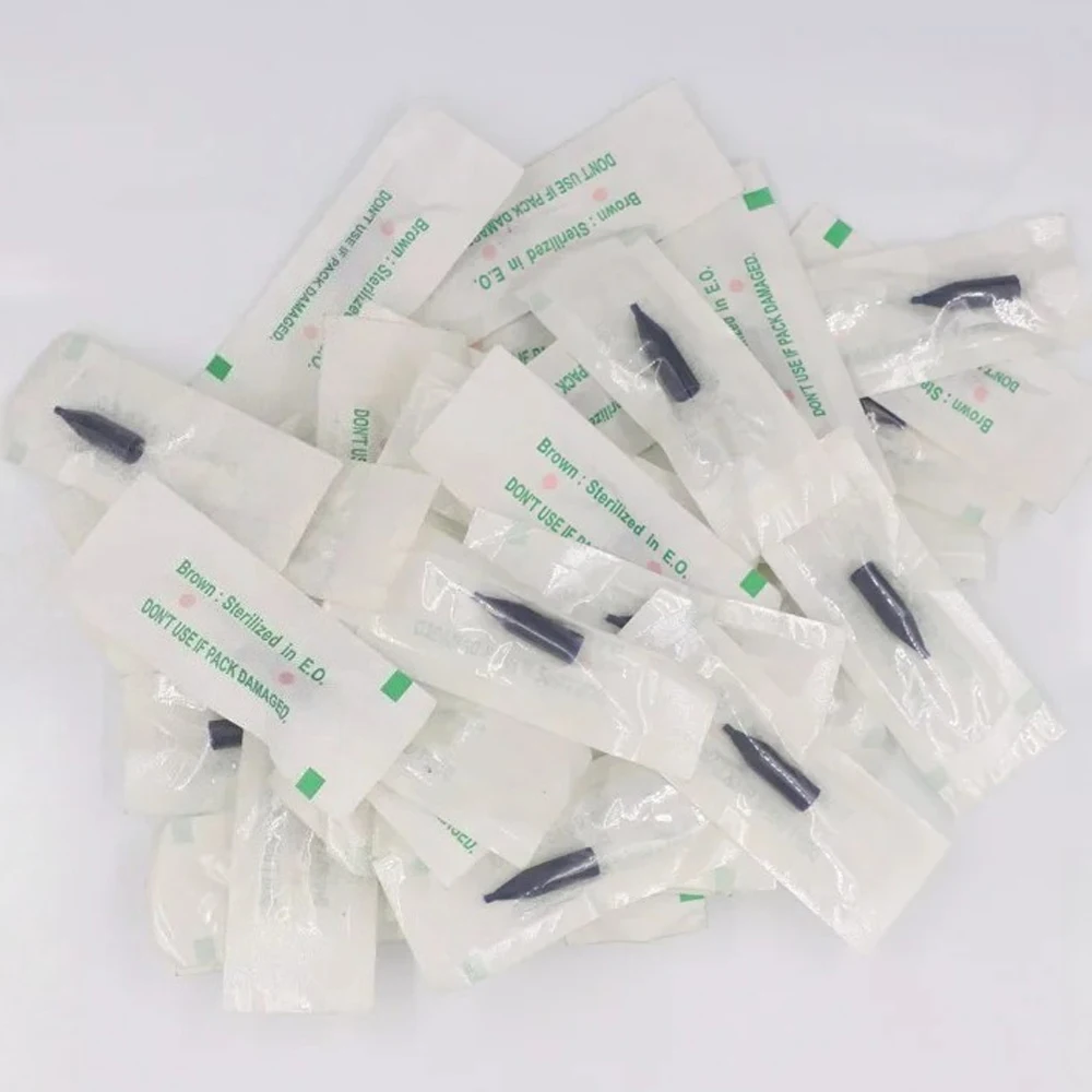 

Taiwan Sunshine/Gaintsun Tattoo Machine Generic Hex Needle Caps 1R/2R/3R 100pcs for Tattoo Permanent Makeup Eyebrow Accesories