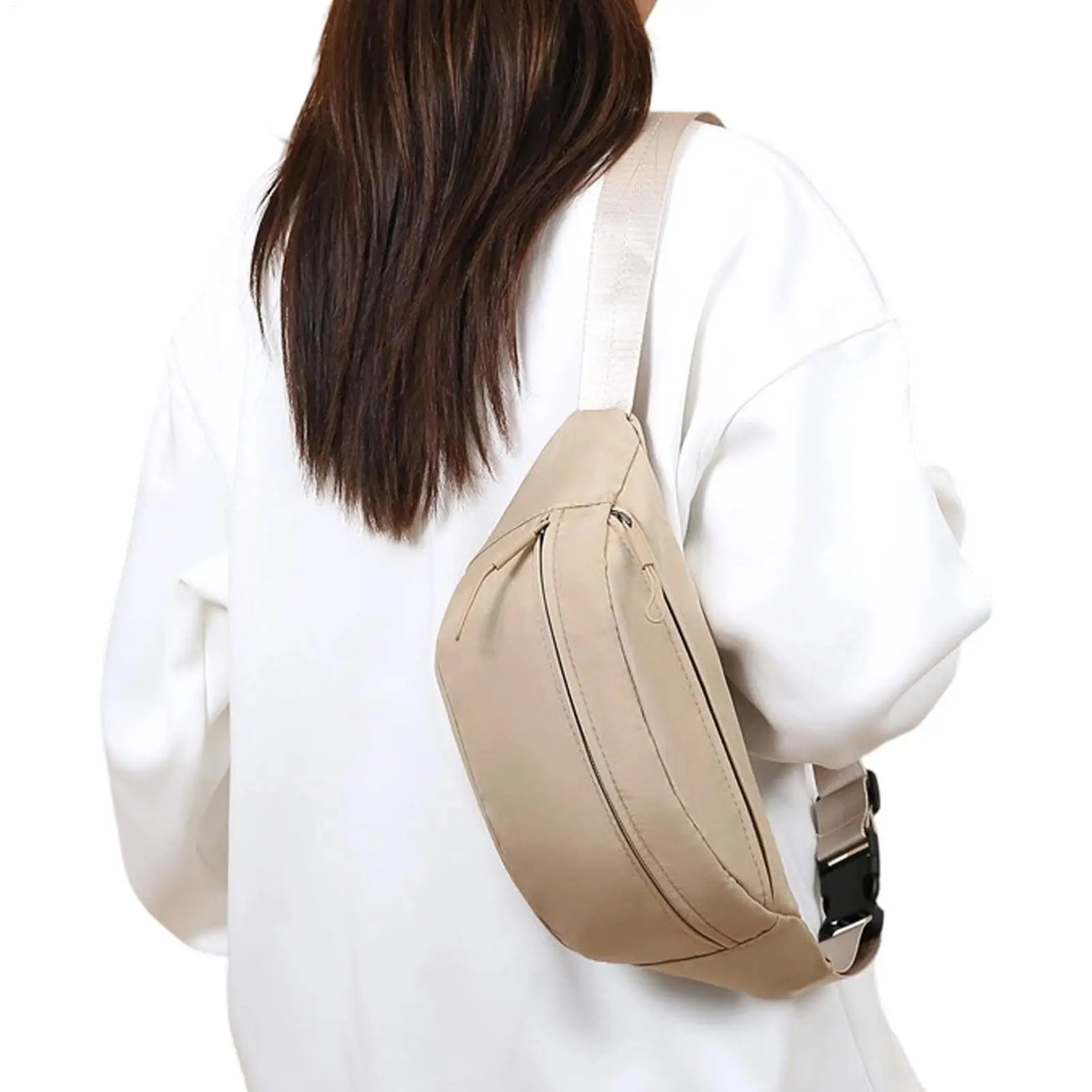 Crossbody bag Solid color sports chest bag Versatile and sophisticated crossbody bag Shoulder Sling Headphone Pouch