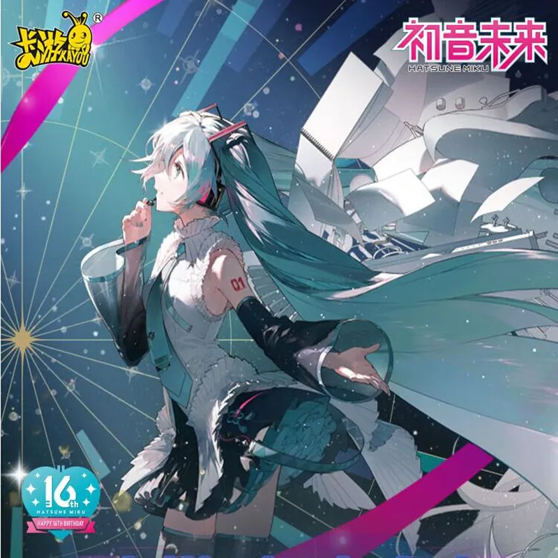 KAYOU Original Hatsune Miku 16th Anniversary Collection Cards SE SP BP LR UR SSR QR HR SR R Hatsune Miku Card Toys