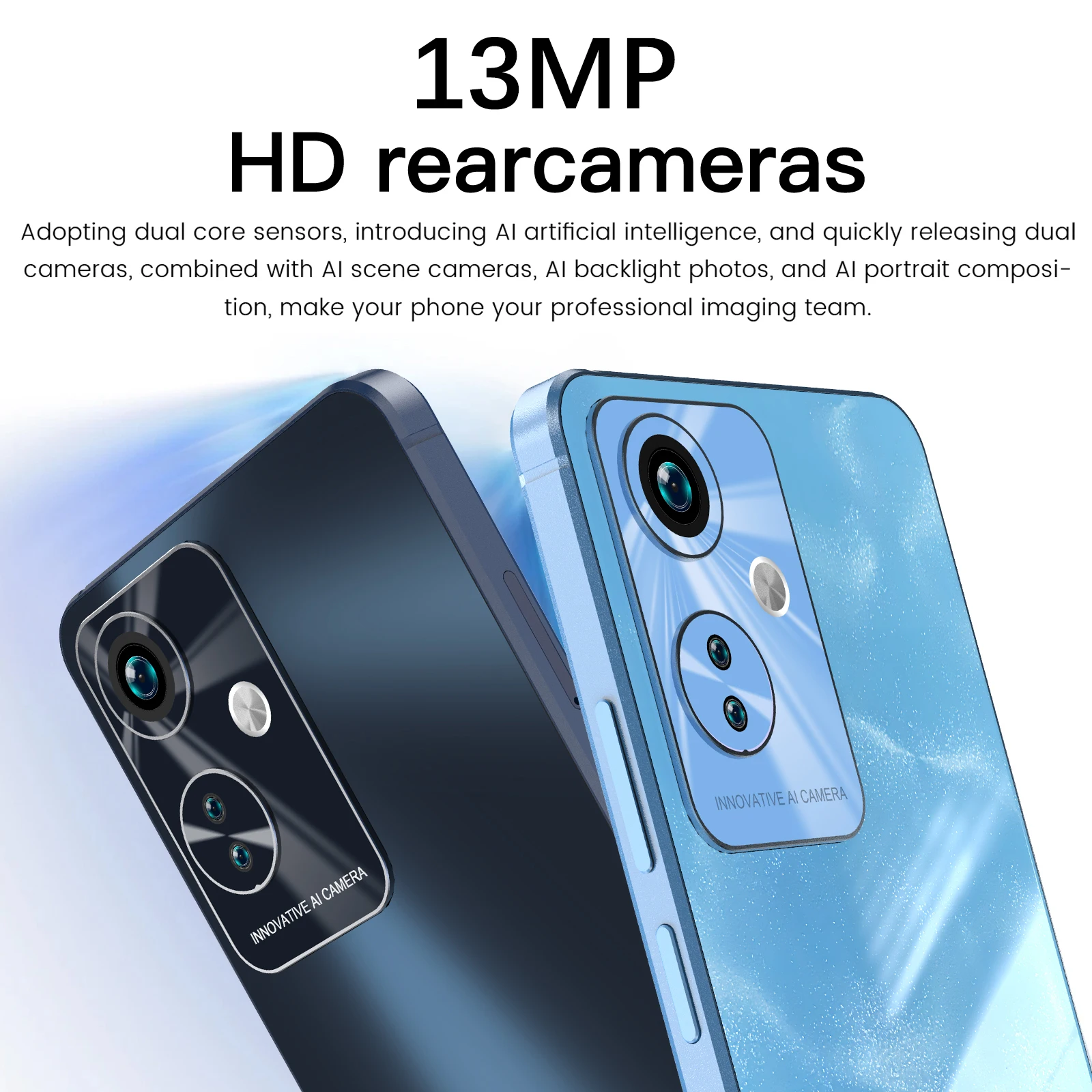 VERYHDSN F25 PRO Telephone 7.3 Inch Smartphone Android12 8800mAh 15MP Quad Core Cell Mobile 4GB RAM 128GB ROM Dual SIM Standby