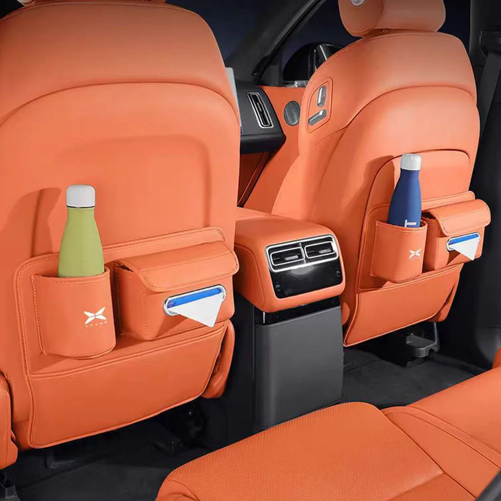 Fit For XPeng Xiao Peng G6 2023 2024 2025 Car Seat Anti Kick Pad Car Rear Storage Hanging Bag Rissue Box Water Cup Holder