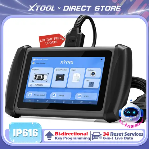 XTOOL InPlus IP616 Automotive Scanner All System Diagnostic Tools Bidirectional 34 Services Lifetime Free Update OBD2 Scanner