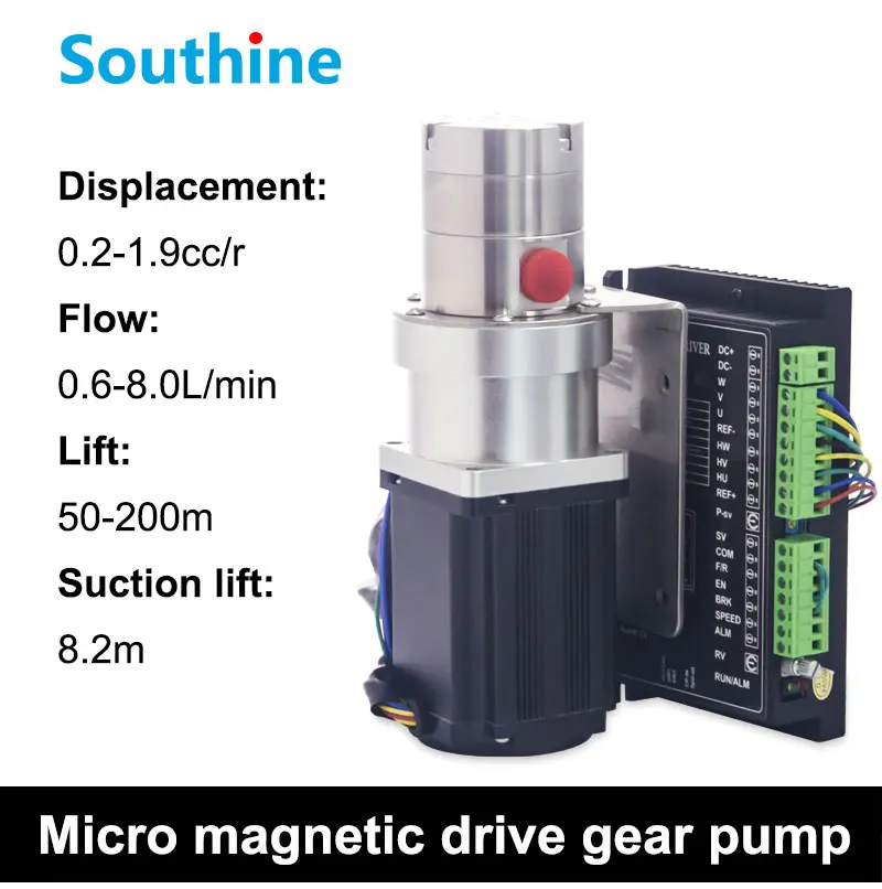 Imagem -02 - Mini Unidade Magnética Bomba de Engrenagem Alta Viscosidao Bomba de Líquido de Alta Temperatura Série ns dc 24v 120w de Alta Pressã