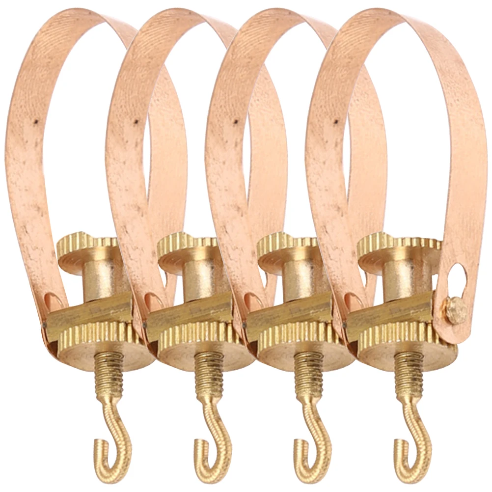 

4pcs Erhu Copper Thousand Jin Accessories String Adjusters Durable Metal Material Scientific Design White Easy Practical Long
