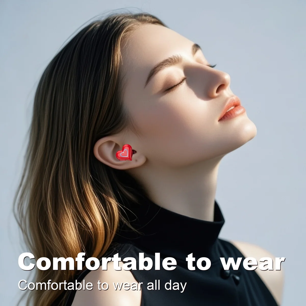 Neue herzförmige kabellose Bluetooth-Kopfhörer, kabellose Ohrhörer, niedliche Musik-Kopfhörer, hübsche Mädchen wie Bluetooth-Kopfhörer