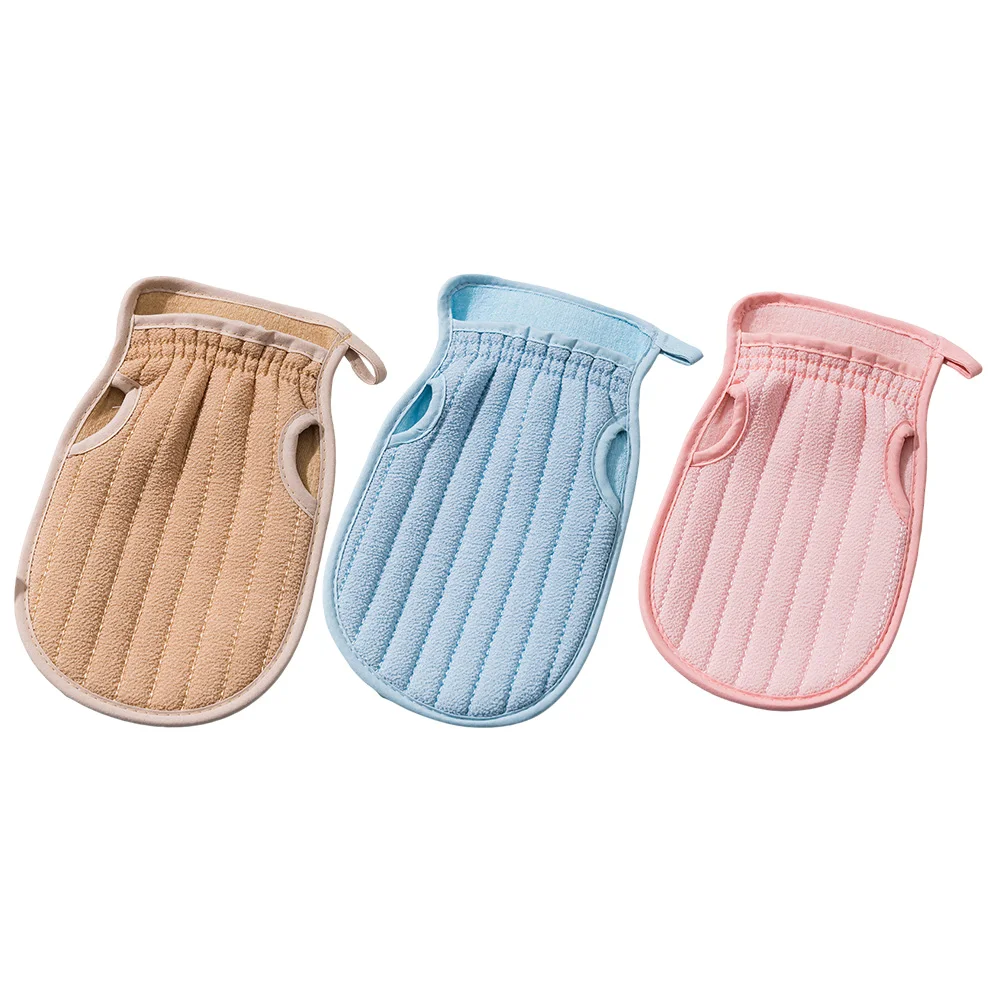 

3 Pcs Bath Mitt Set Body Cleansing Scrubber Sponge Gloves Exfoliating Shower Skin Tools Lightweight Practical Spa Accessories
