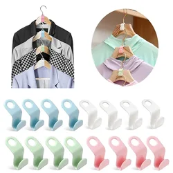 20 Pieces/set Plastic Clothes Hanger Connection Hook Stackable Space-saving Storage Multi-functional Clothes Hanger