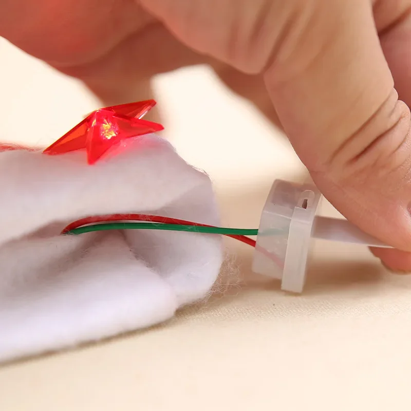 Barato não tecidos engraçado iluminar chapéu de natal festival vermelho chapéus de papai noel para adultos crianças traje de festa de natal