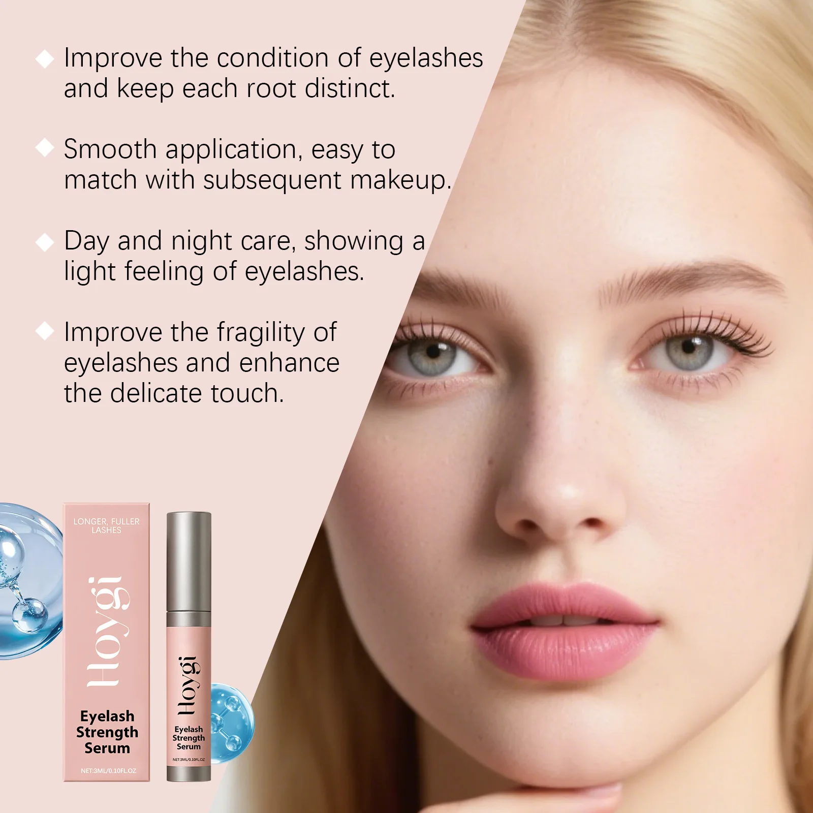 Suero de Crecimiento Rápido para Pestañas, Potenciador Natural de Pestañas, Tratamiento para Pestañas Más Largas, Voluminosas y Gruesas, Nuevos Productos para el Cuidado de los Ojos y Maquillaje