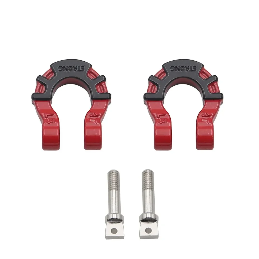 Metal Front Rear Bumper & Tow Shackles For 1/10 Rc Crawler Traxxas Trx4 Trx6 Axial Scx10 D90 Yikong Rgt Redcat