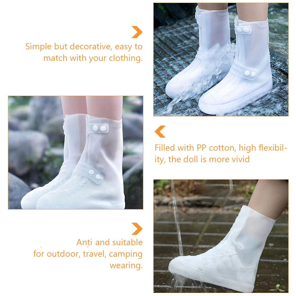 

Waterproof Shoe Covers High Tube Overshoes Rainproof NonSlip Portable Cycling Protectors AntiSlip Shoe Covers Outdoor