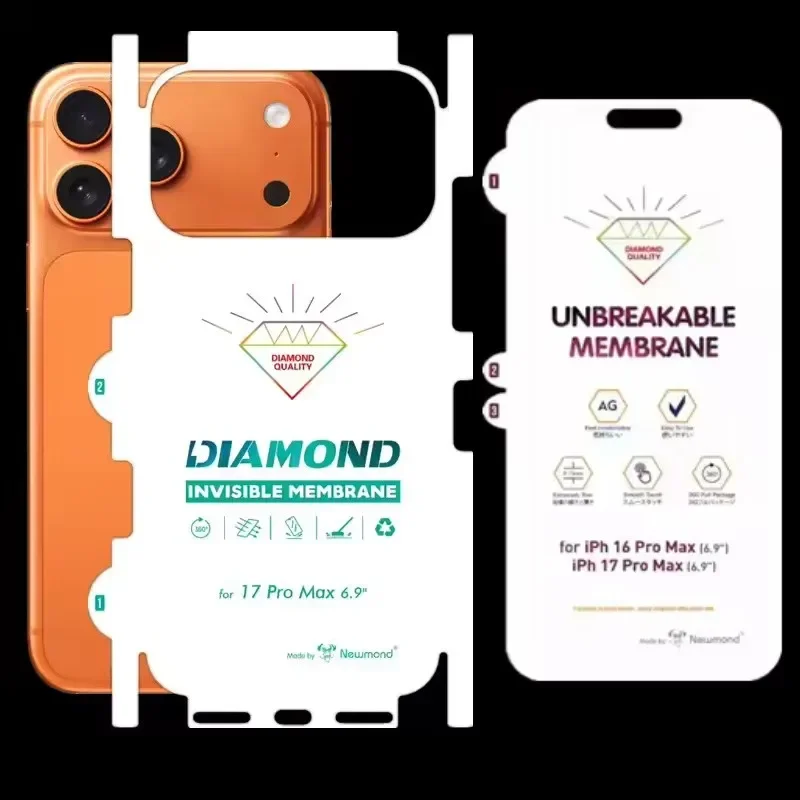 2 SZT. HD Matowa Folia Hydrożelowa Ochronna na Ekran iPhone 17 Pro Transparentna Miękka Folia Hydrożelowa na Tył Telefonu iPhone 17 Air Pro Max Matowa Folia na Tył Telefonu — 2