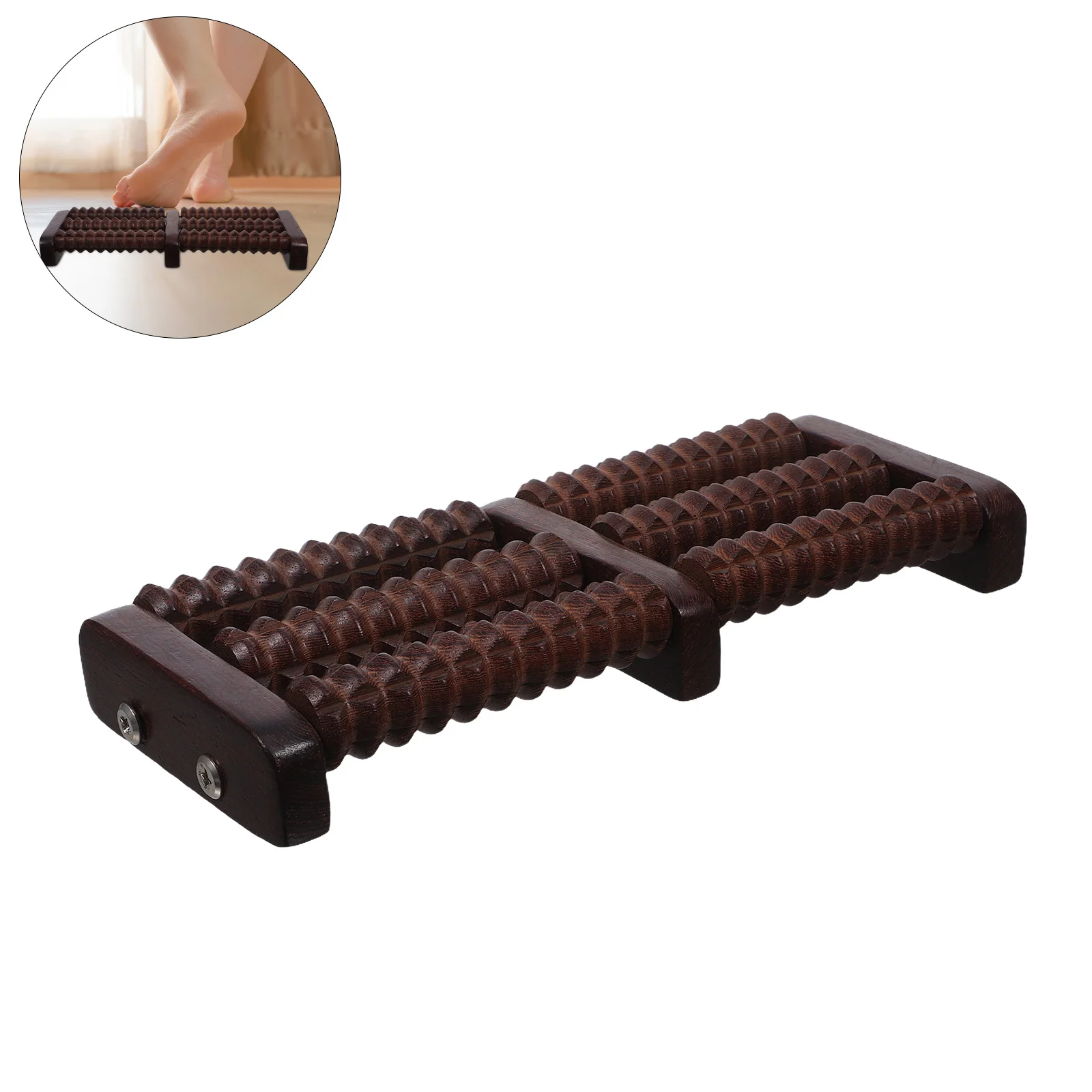 

Деревянный массажер для ног, многоколесный ролик для акупрессуры, глубокие ткани под столом, инструмент для расслабления мышц ног, инструмент для домашнего офиса