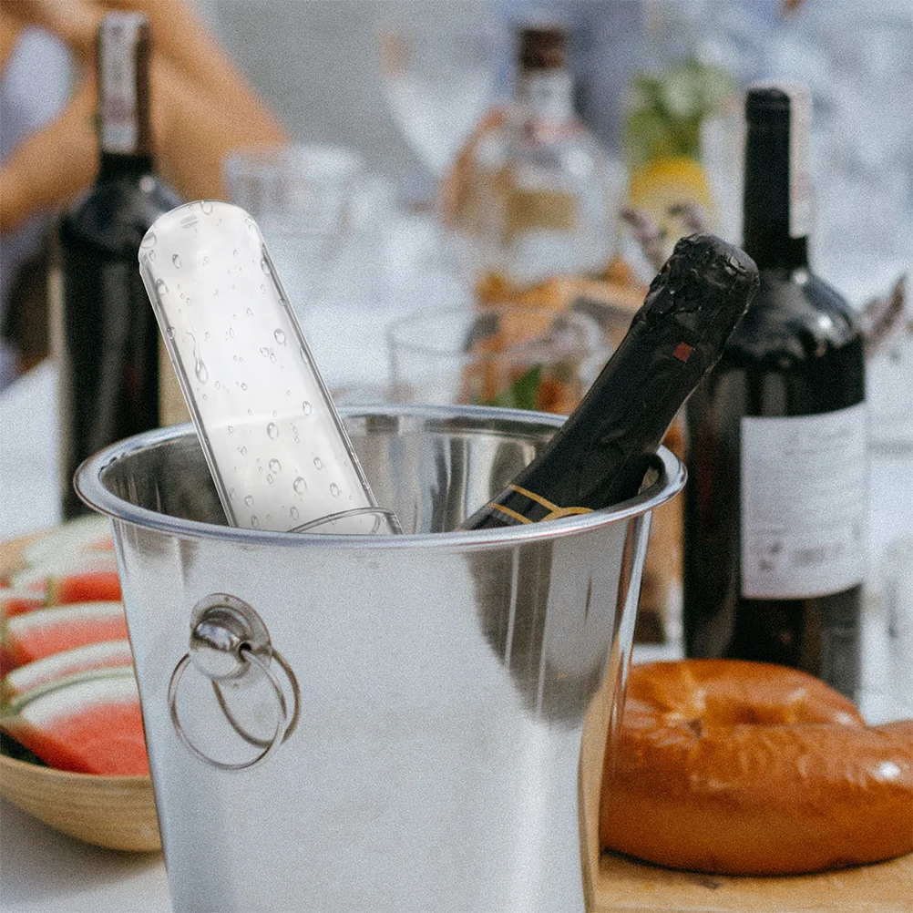 

2Pcs Plastic Ice Column Tube Beer Tower Cooling Accessories Freezable Rod for Drinks Whiskey Water Bottle Chiller Reusable Non