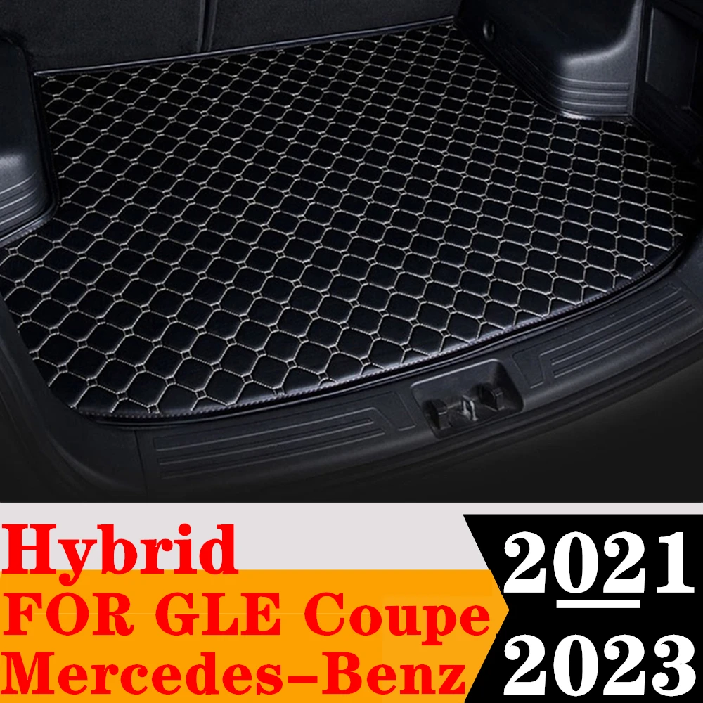 Car Trunk Mat For Mercedes-Benz GLE Coupe Hybrid 2023 2022 2021 Rear Cargo Liner Tail Boot Tray luggage Pad Vehicles Carpets