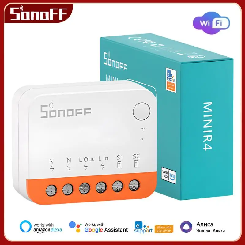 

Модуль переключателя SONOFF MINI R4 Wi-Fi, двухсторонний переключатель, модуль умного дома, реле Wi-Fi, голосовое управление, Alexa Google Home Alice