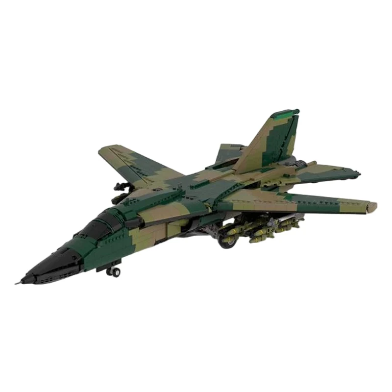 F-111 Fighter-Bomber Model MOC Building Bricks War Equipment Modular Technology Gifts Holiday Assemble Children Toys Suit