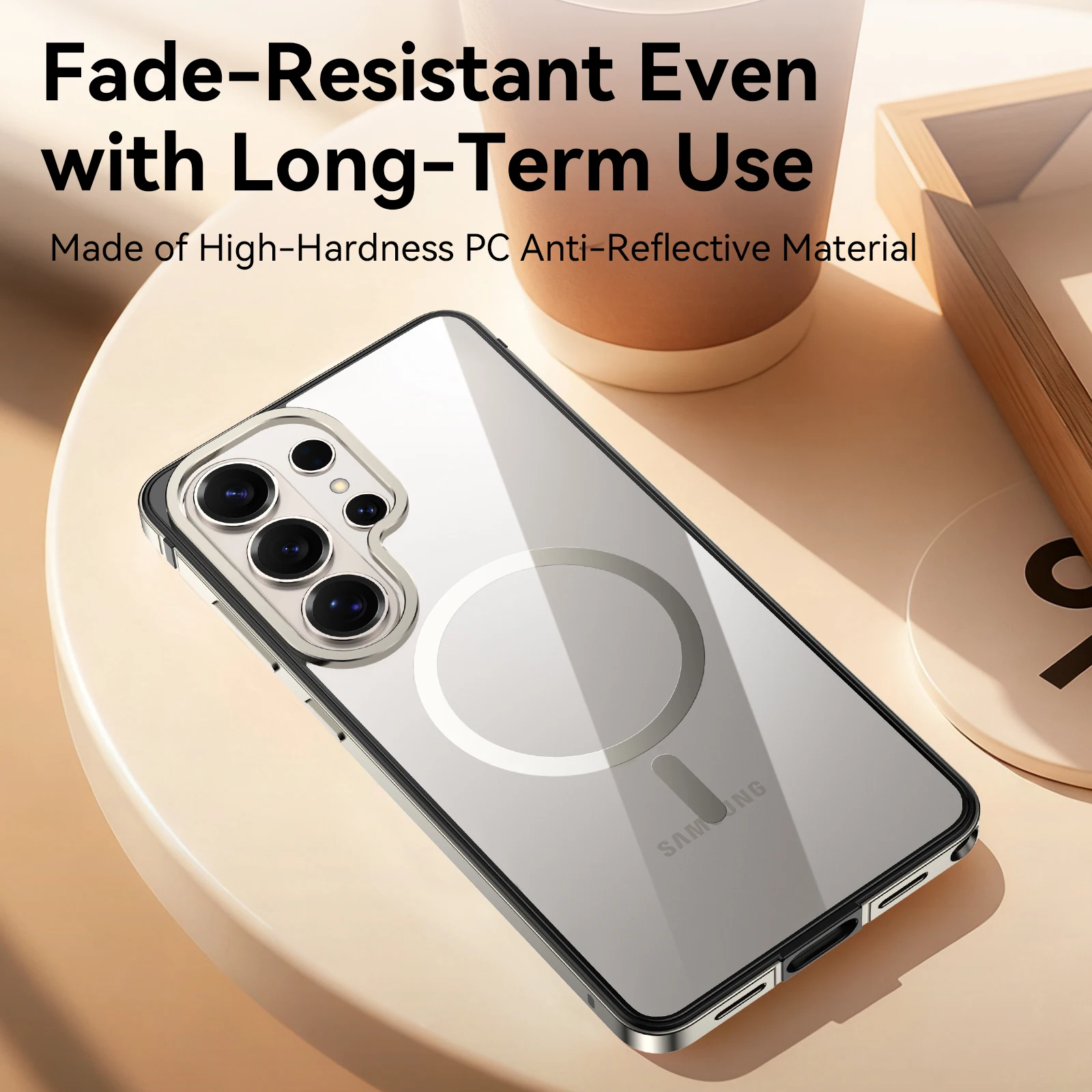 2026 NEW Luxury aluminum alloy frame Translucent For Magnetic Phone Case for Samsung Galaxy S26Ultra Wireless Charging Cover