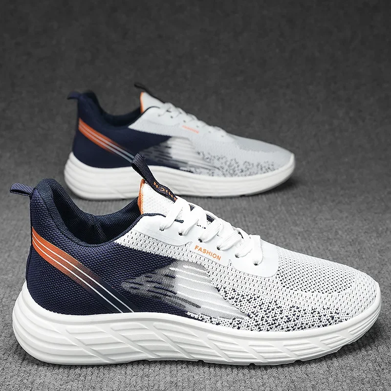 

LiveDay/мужская летняя сетчатая спортивная обувь, дышащие легкие нескользящие кроссовки для бега, корейская повседневная уличная модная обувь