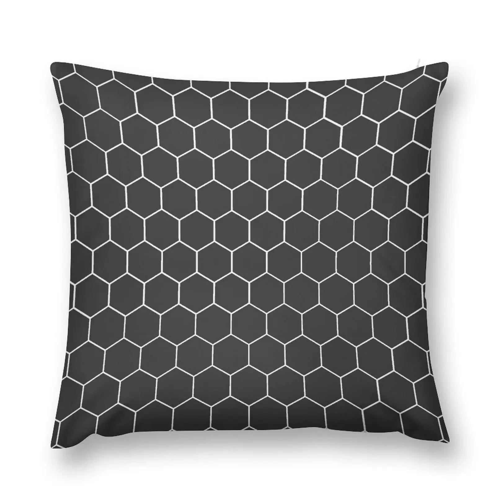 

Black and white hexagon Throw Pillow home decor items pillow