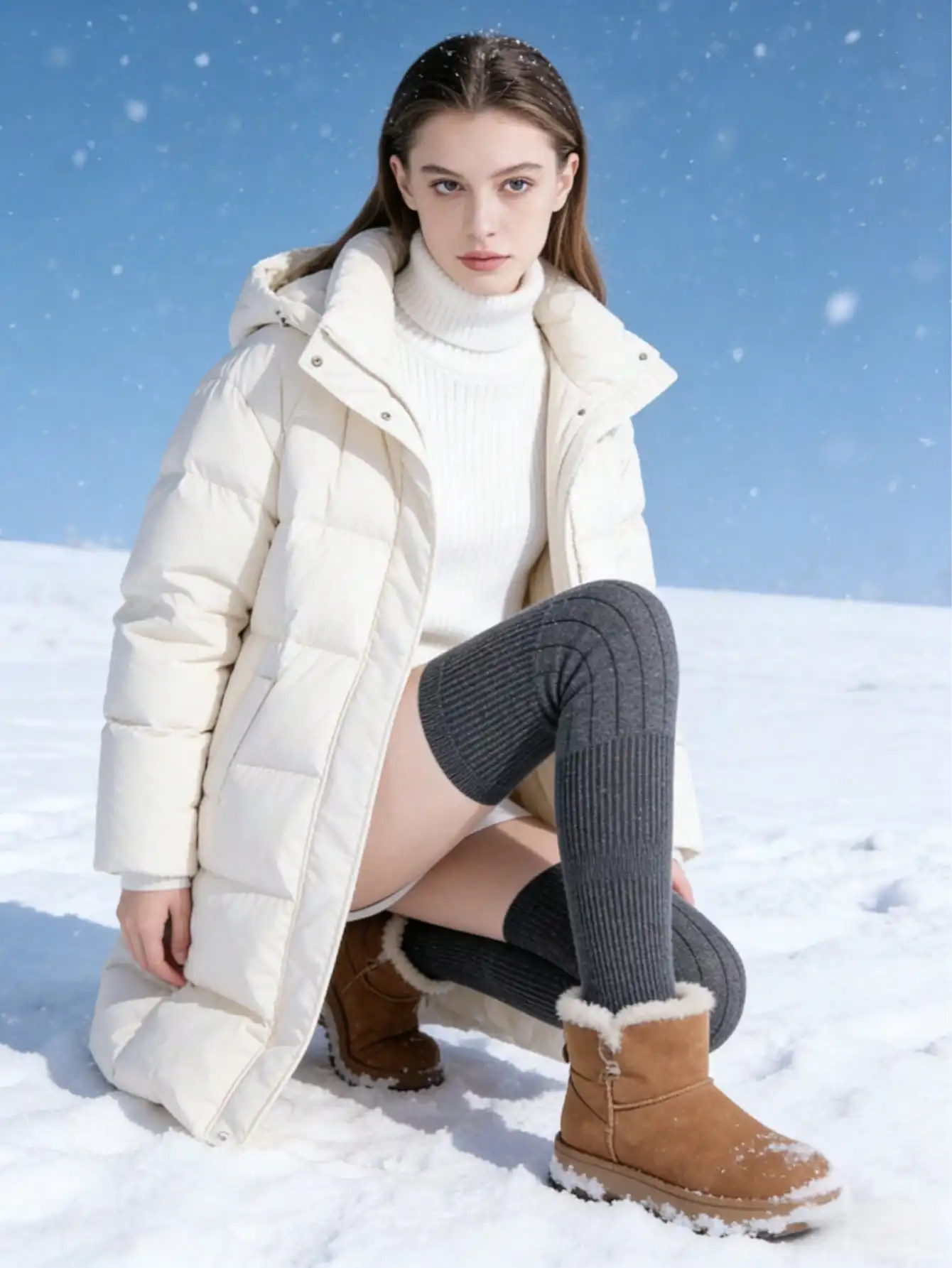 남녀노소 가을 겨울용 따뜻하고 방한 기능이 있는 노인용 다리 워머, 추위로부터 종아리 보호를 위한 특수 두꺼운 무릎 패드