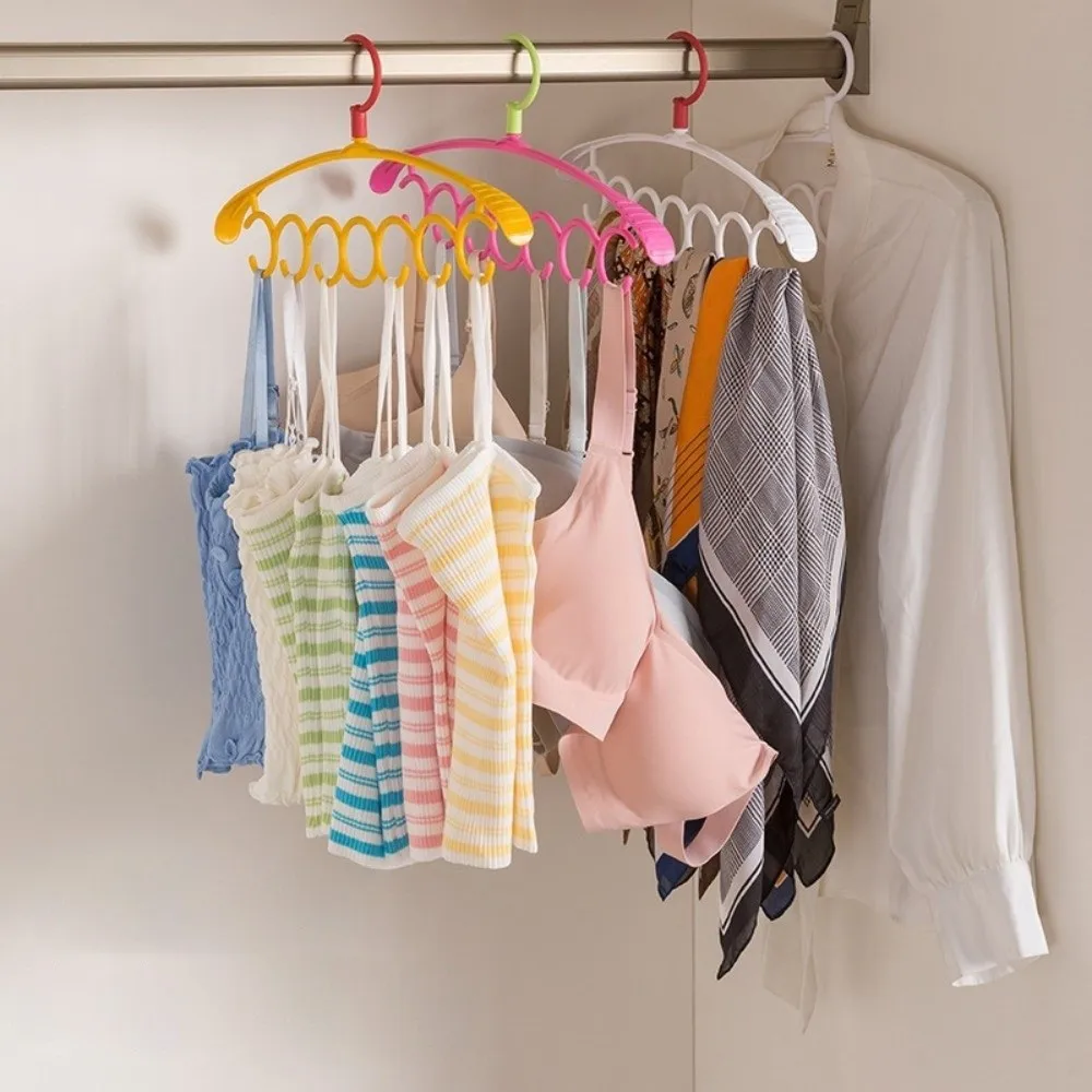 

Multifunctional Clothing Storage Rack Space-saving Reusable Continuous Hanger Plastic Closet Organizer for Tank Top Skirt