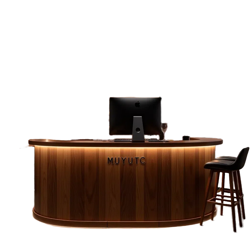 Italian light luxury cafe designer high-end hotel arc reception counter