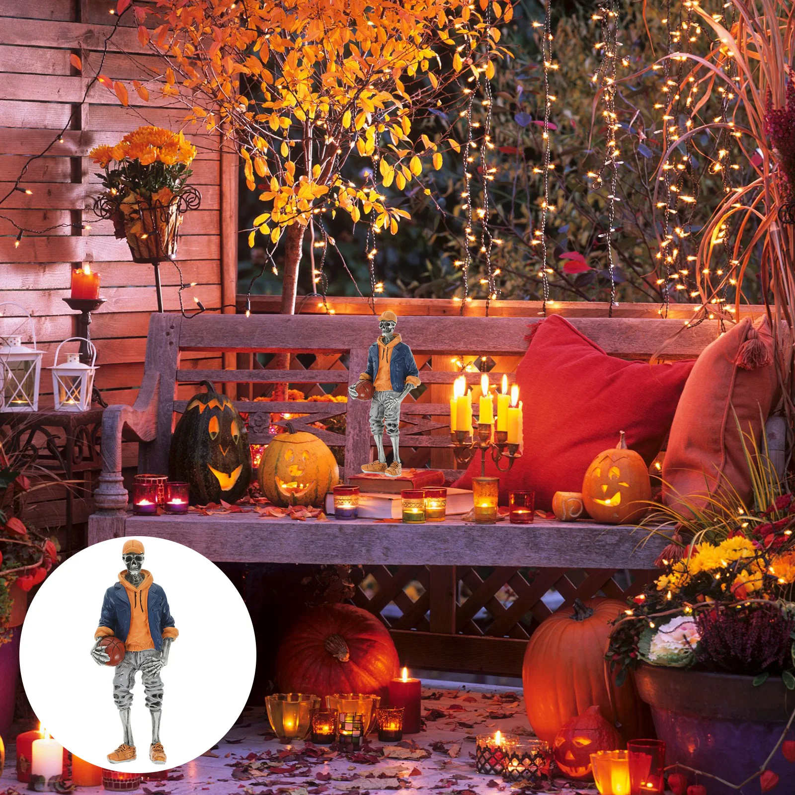 

Statue Ornaments Decorations Desk Halloween Outdoor Crafts Figurine Skeletons Statues Desks Resin Desktop Sculpture