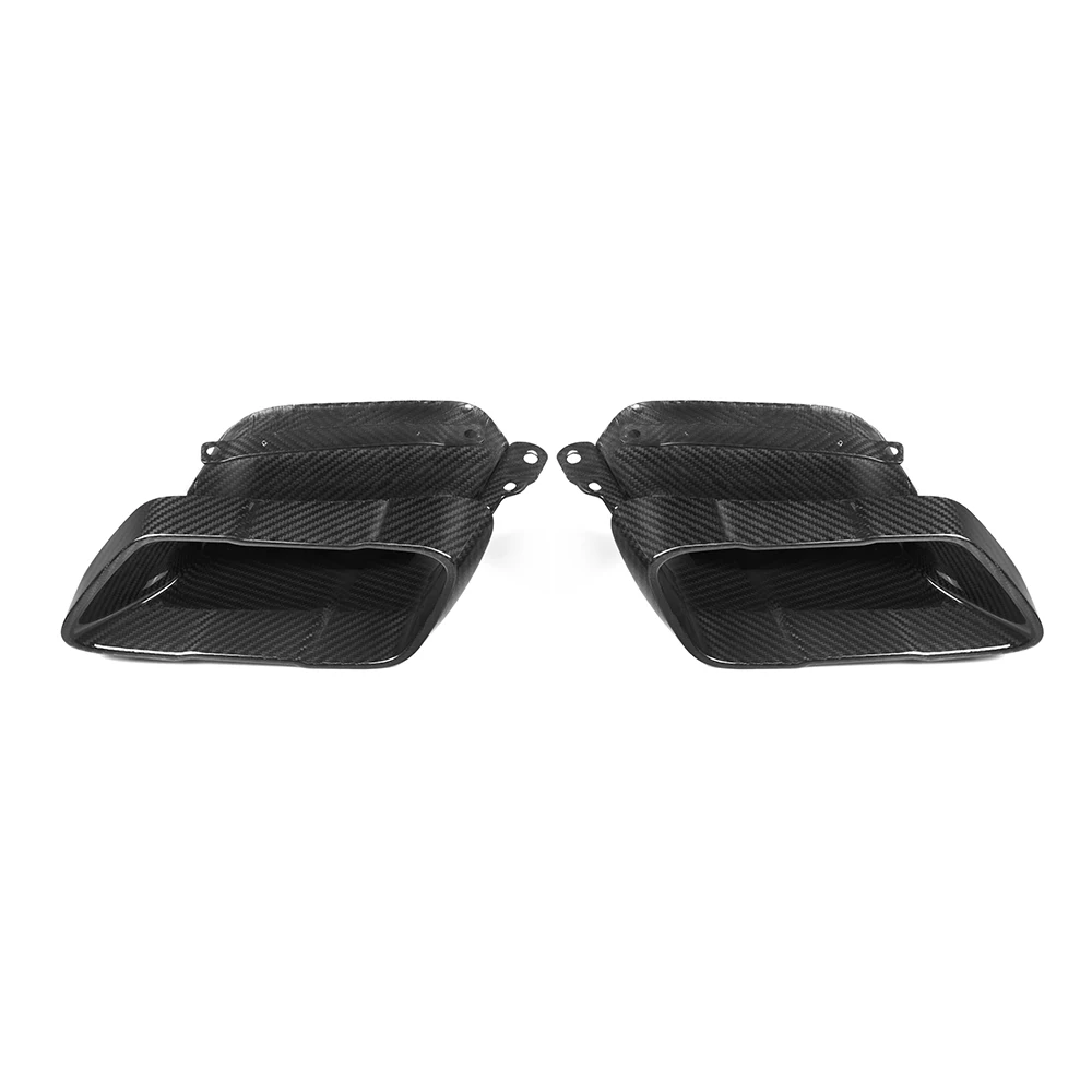 SOOQOO Design Dry Carbon Fiber X5 G05 SQ Style Carbon Fiber Exhaust Tips Fit for BMW G05 G18 G05 LCI G18 LCI