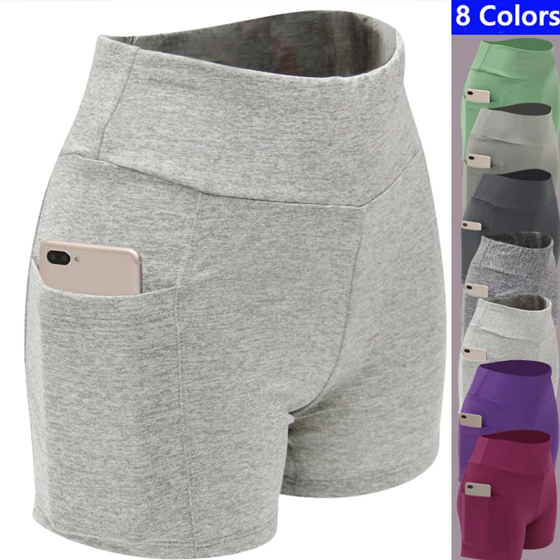 2022 sport Hosen Engen Laufhose Yoga Radfahren Hosen frauen Sport Fünf Hosen Hohe Taille Hohe Stretch Shorts Tasche telefon